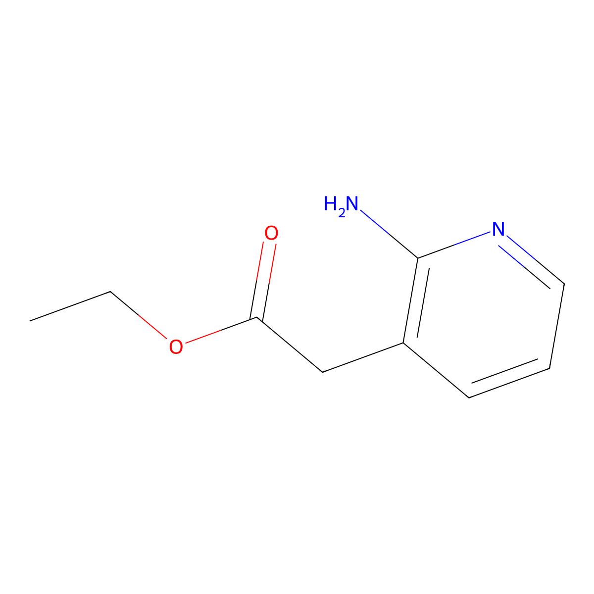 Ethyl 2-(2-aminopyridin-3-yl)acetate molecular structure, CAS 136257-27-7