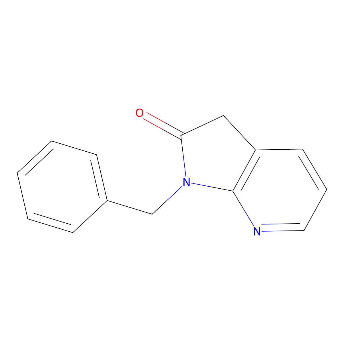1-Benzyl-1H-pyrrolo[2,3-B]pyridin-2(3H)-one molecular structure, CAS 136257-31-3
