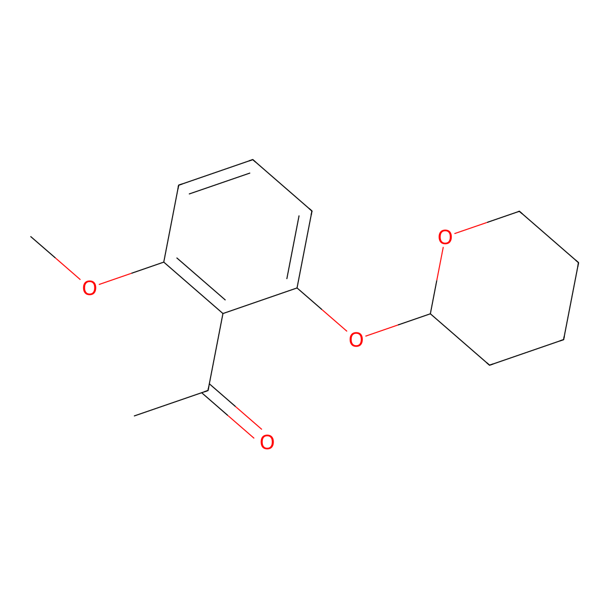 1-[2-Methoxy-6-[(tetrahydro-2H-pyran-2-yl)oxy]phenyl]ethanone molecular structure, CAS 136257-62-0