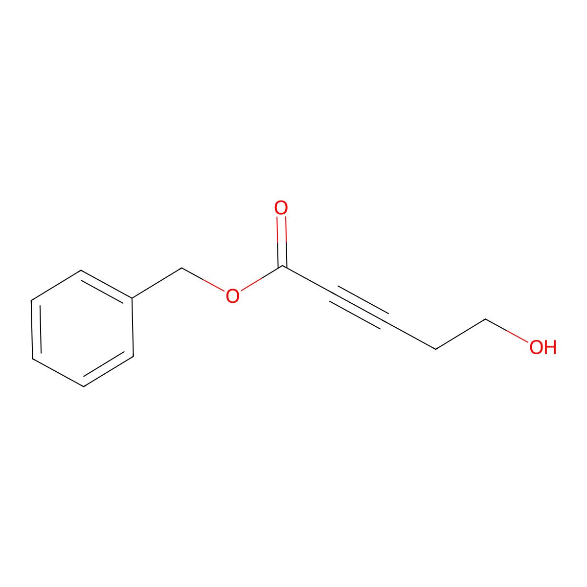 Benzyl 5-hydroxypent-2-ynoate molecular structure, CAS 136258-78-1