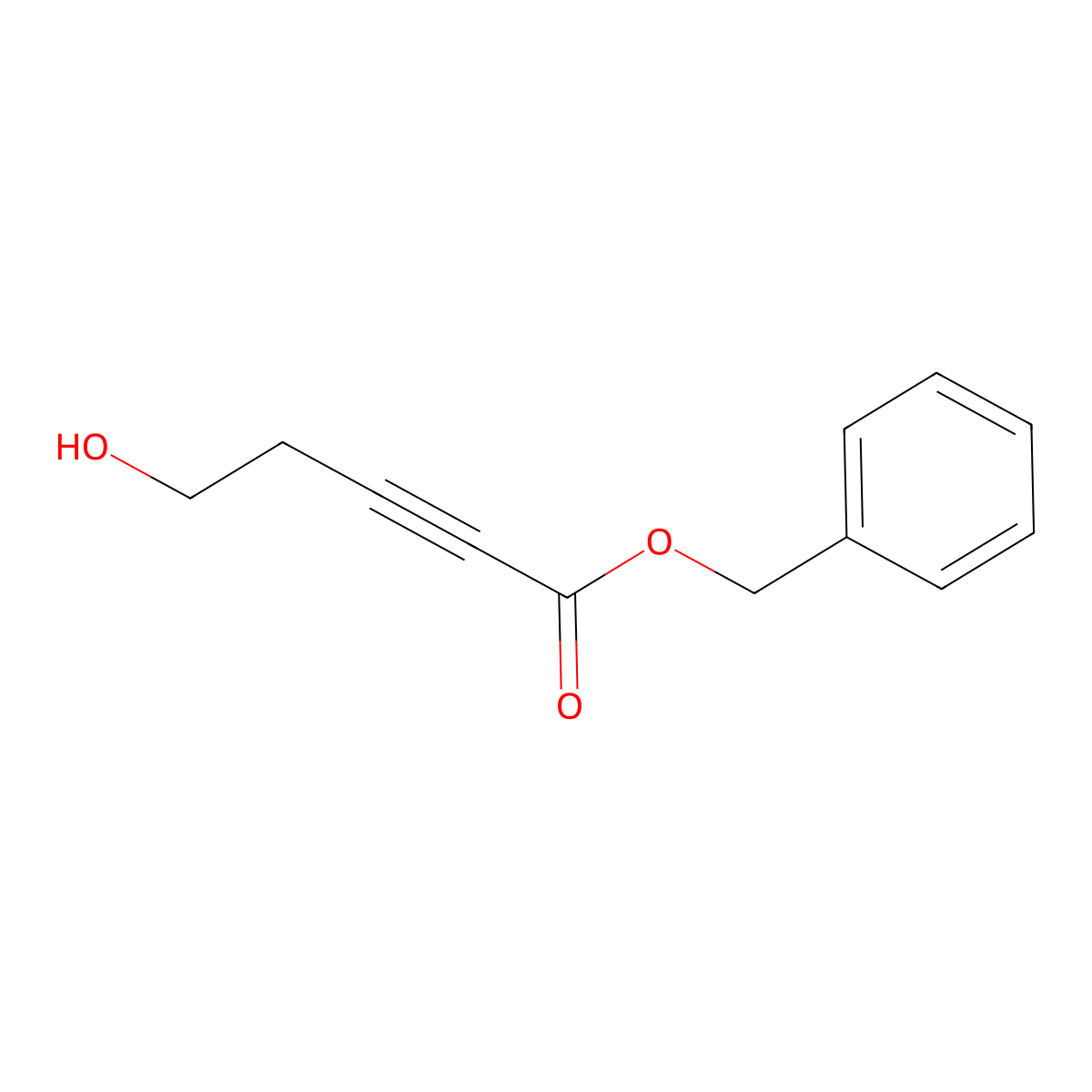 Benzyl 5-hydroxypent-2-ynoate molecular structure, CAS 136258-78-1