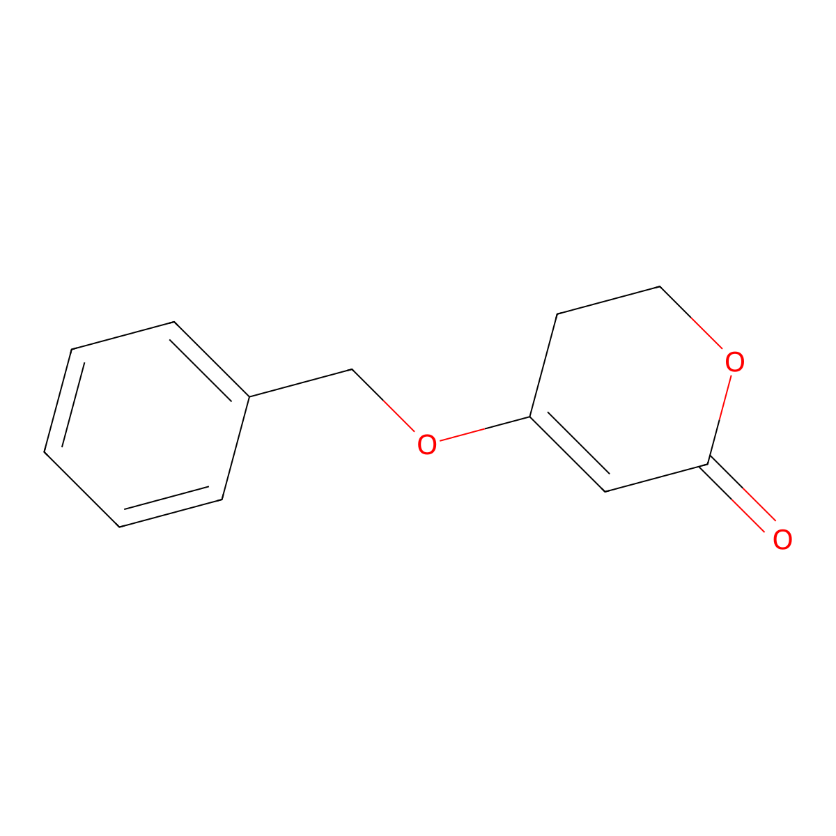 4-(benzyloxy)-5,6-dihydro-2H-pyran-2-one molecular structure, CAS 136258-79-2
