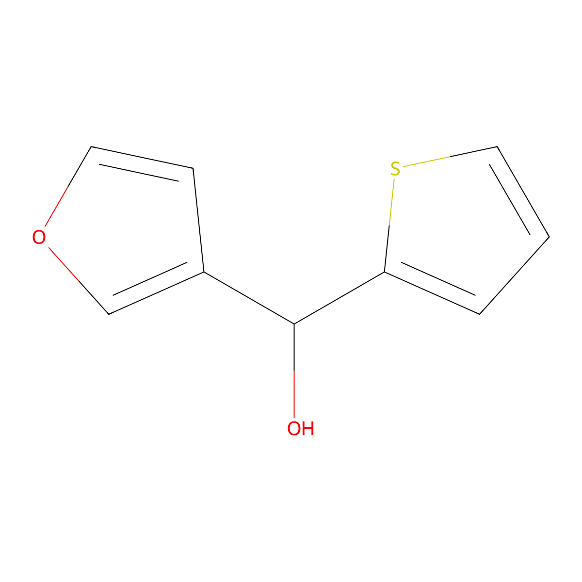 Furan-3-yl(thiophen-2-yl)methanol molecular structure, CAS 136260-84-9