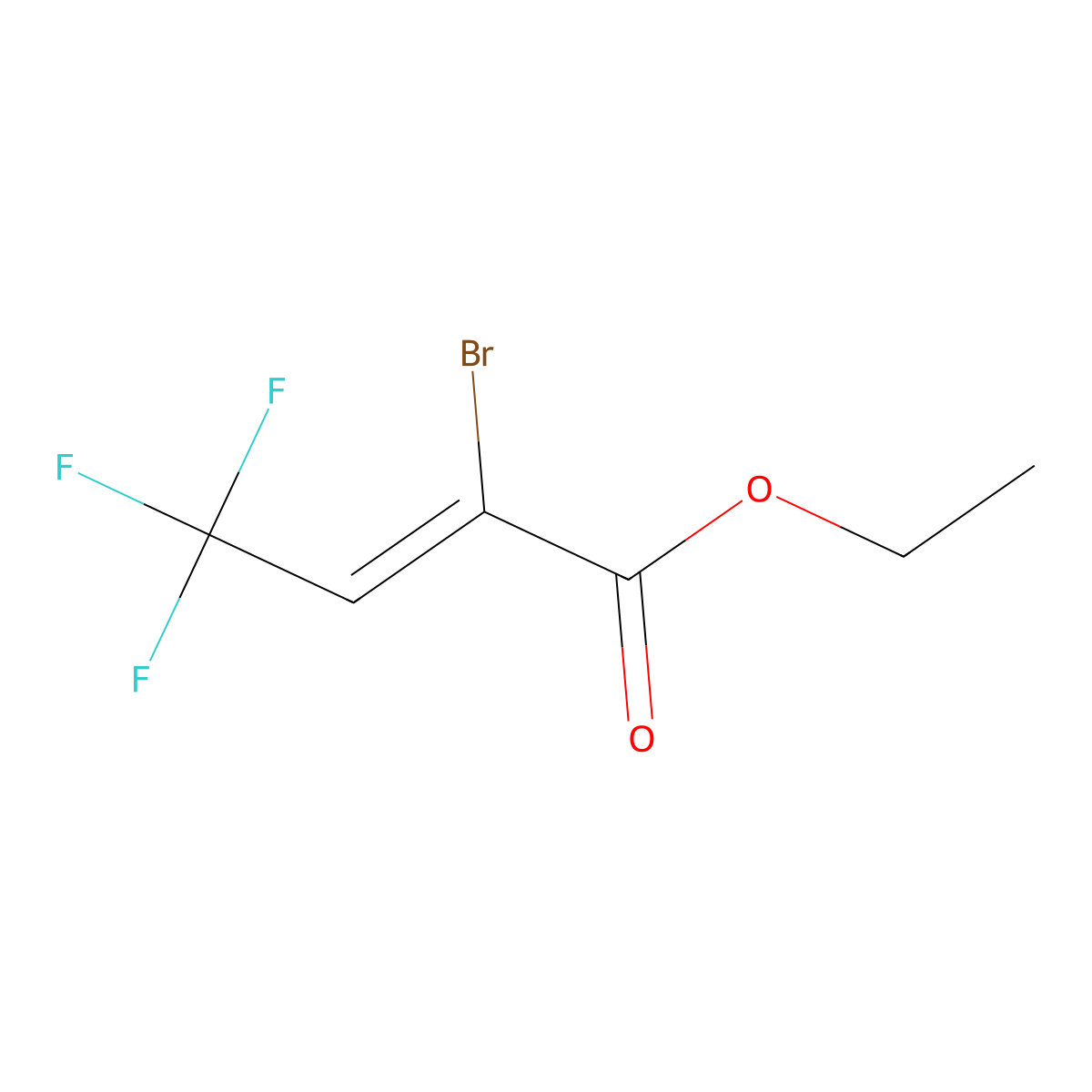 ethyl (2Z)-2-bromo-4,4,4-trifluorobut-2-enoate molecular structure, CAS 136264-28-3