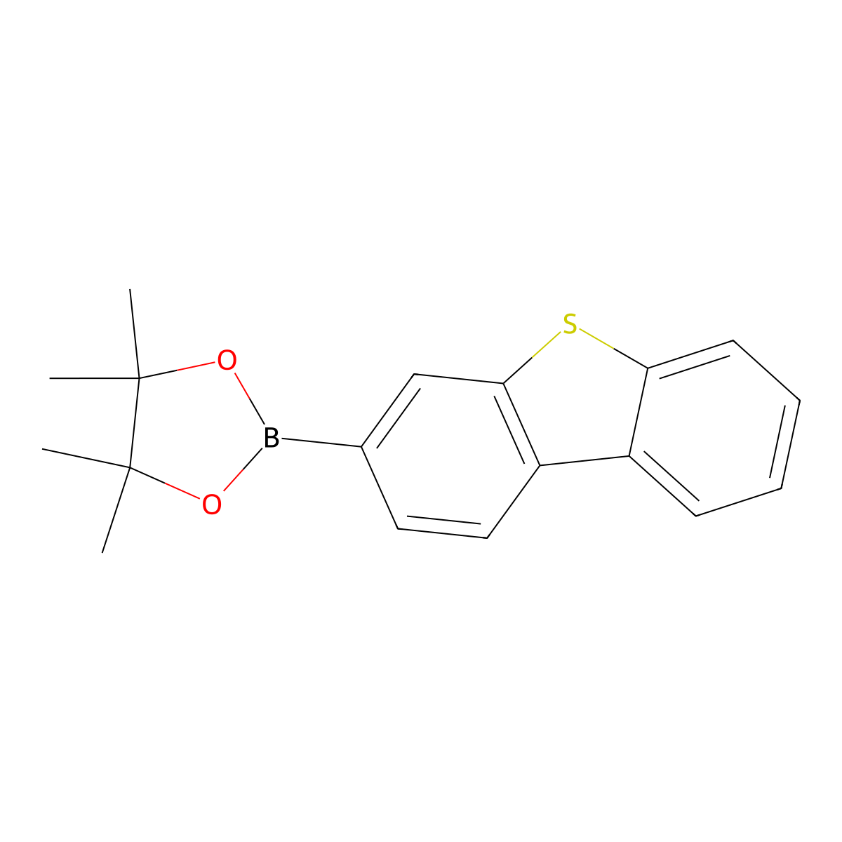 2-(Dibenzothiophen-3-YL)-4,4,5,5-tetramethyl-1,3,2-dioxaborolane molecular structure, CAS 1362691-15-3