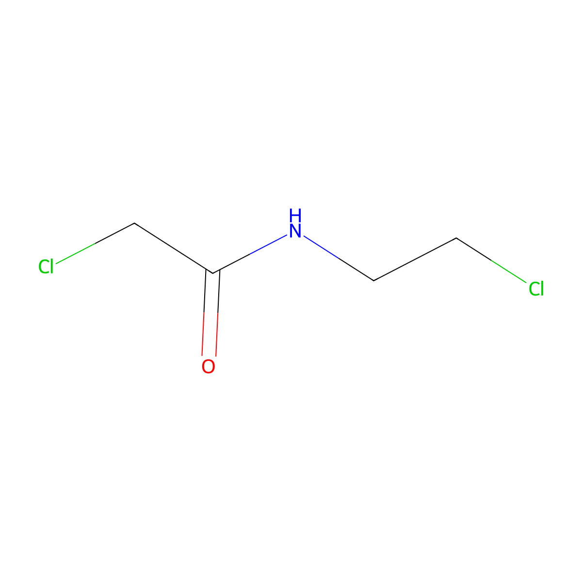 2-chloro-N-(2-chloroethyl)acetamide molecular structure, CAS 13627-28-6