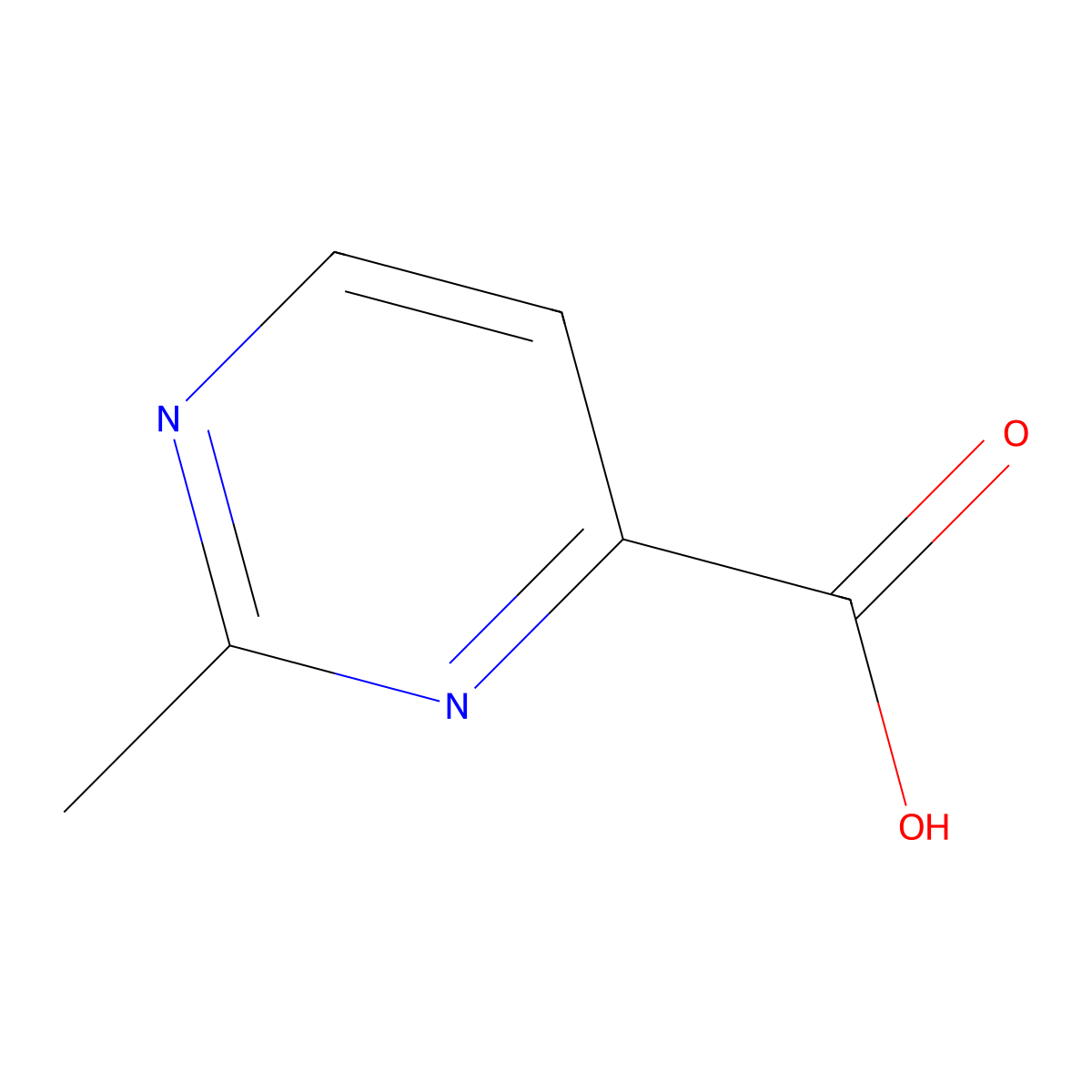 2-Methyl-4-pyrimidinecarboxylic acid molecular structure, CAS 13627-49-1