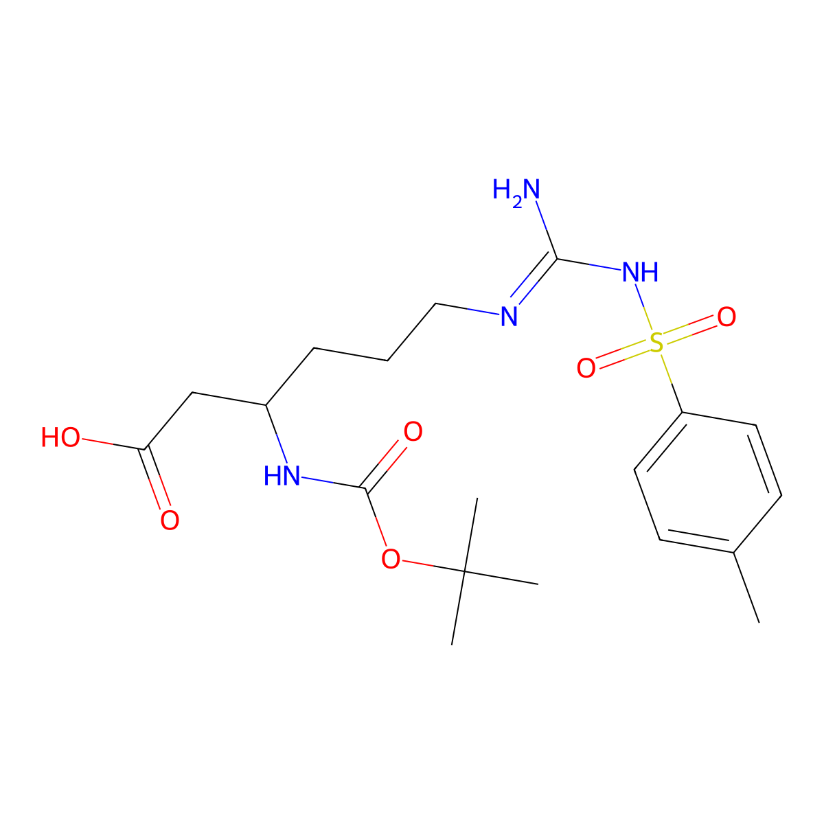Boc-beta-Hoarg(Tos)-OH molecular structure, CAS 136271-81-3
