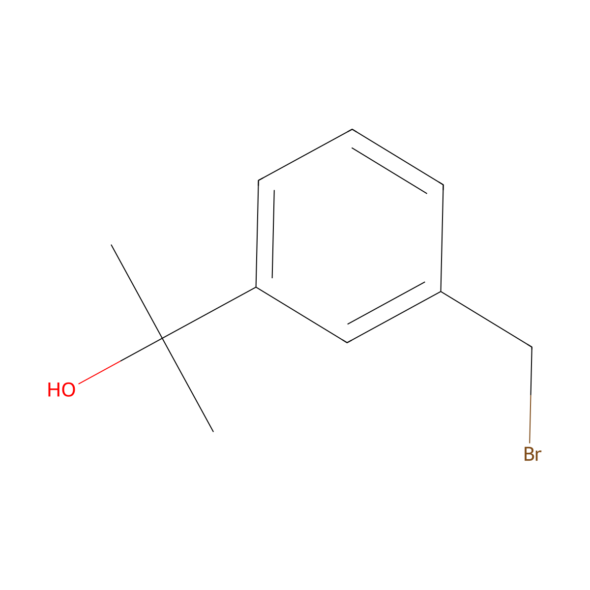 2-(3-(Bromomethyl)phenyl)propan-2-ol molecular structure, CAS 136279-23-7