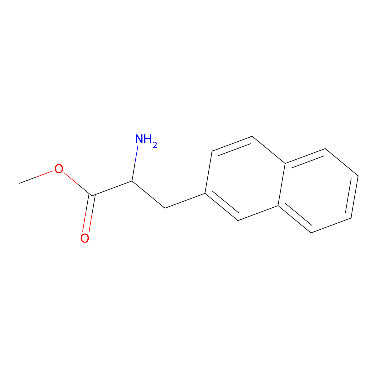 Methyl 2-amino-3-(naphthalen-2-yl)propanoate molecular structure, CAS 136282-47-8