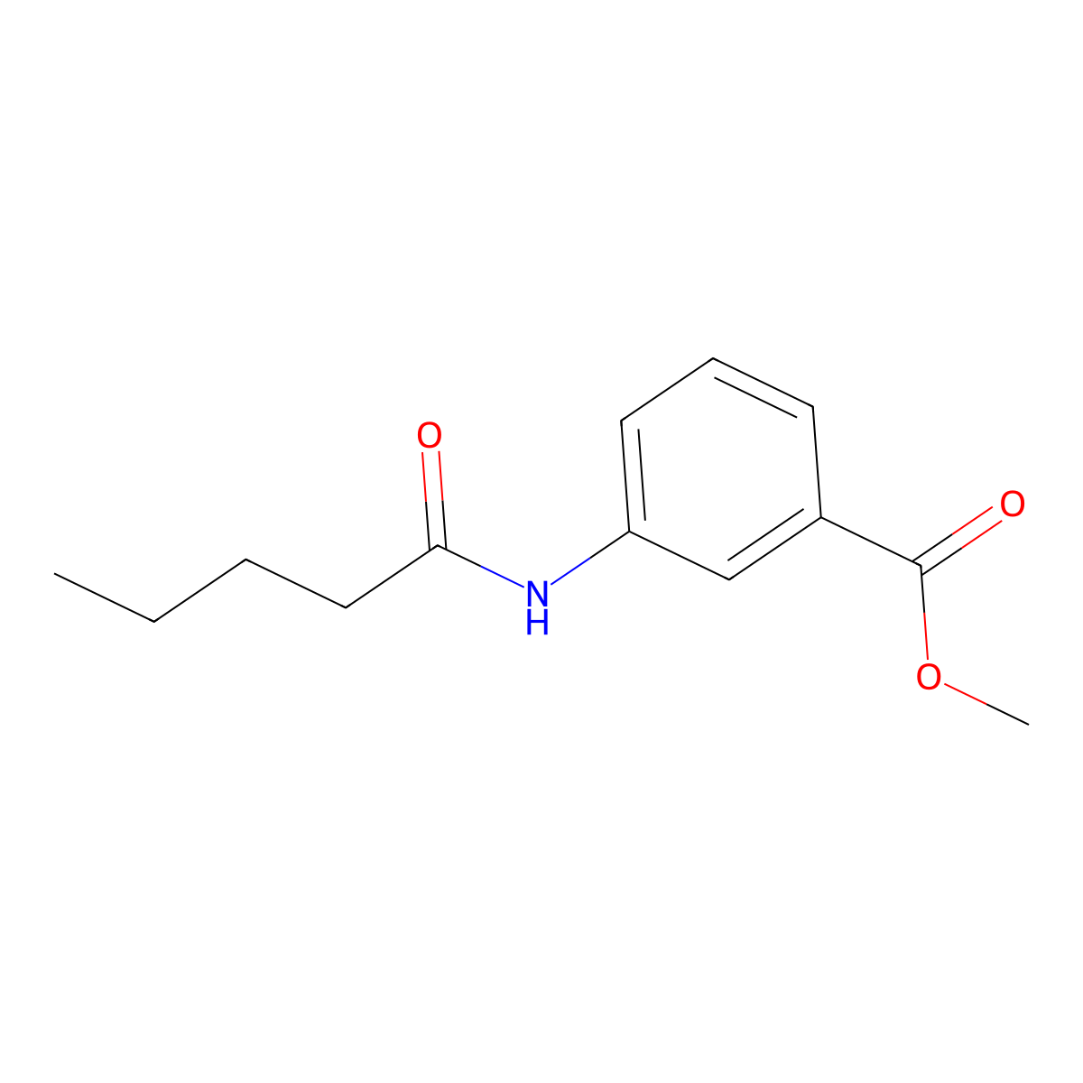Methyl 3-pentanamidobenzoate molecular structure, CAS 136285-48-8