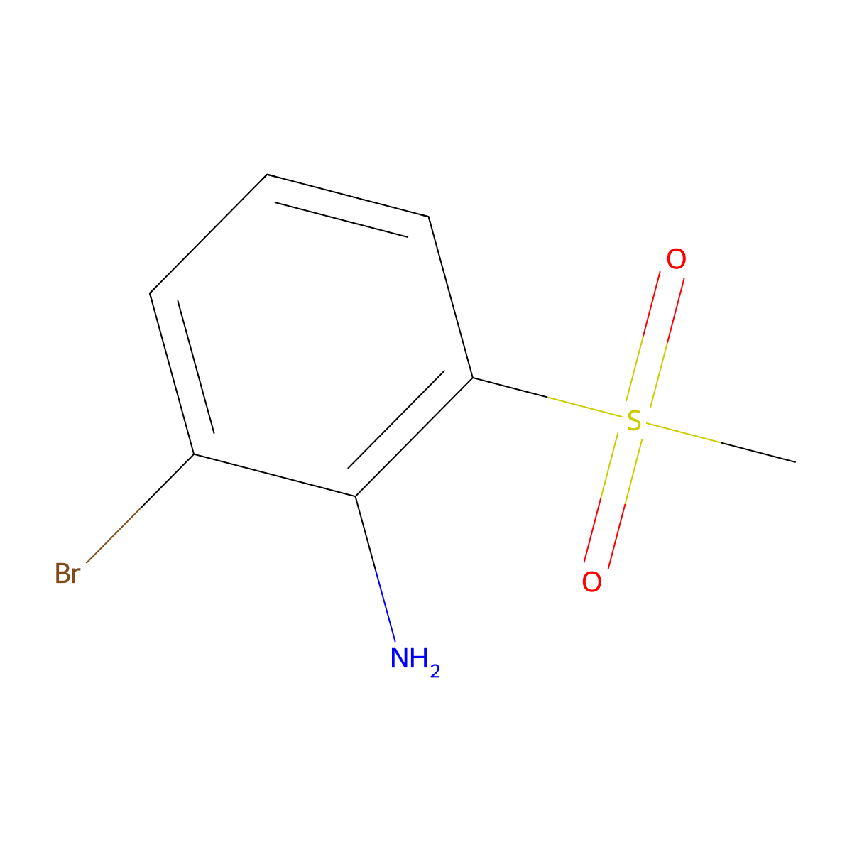 2-Bromo-6-(methylsulfonyl)aniline molecular structure, CAS 1362851-65-7