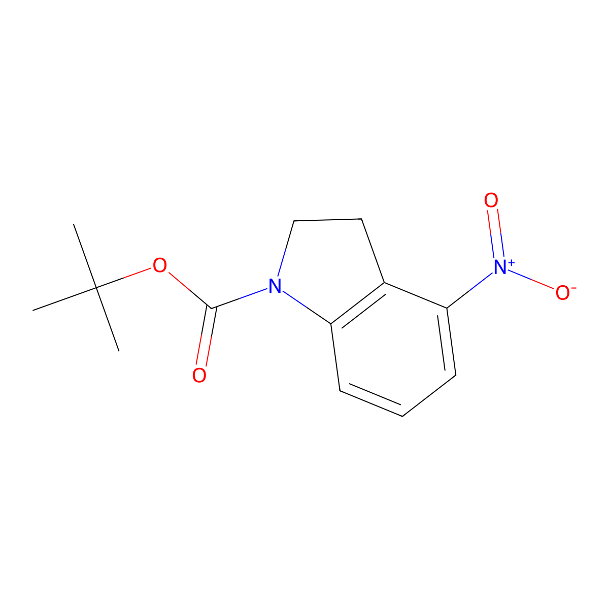 tert-Butyl 4-nitroindoline-1-carboxylate molecular structure, CAS 1362855-40-0