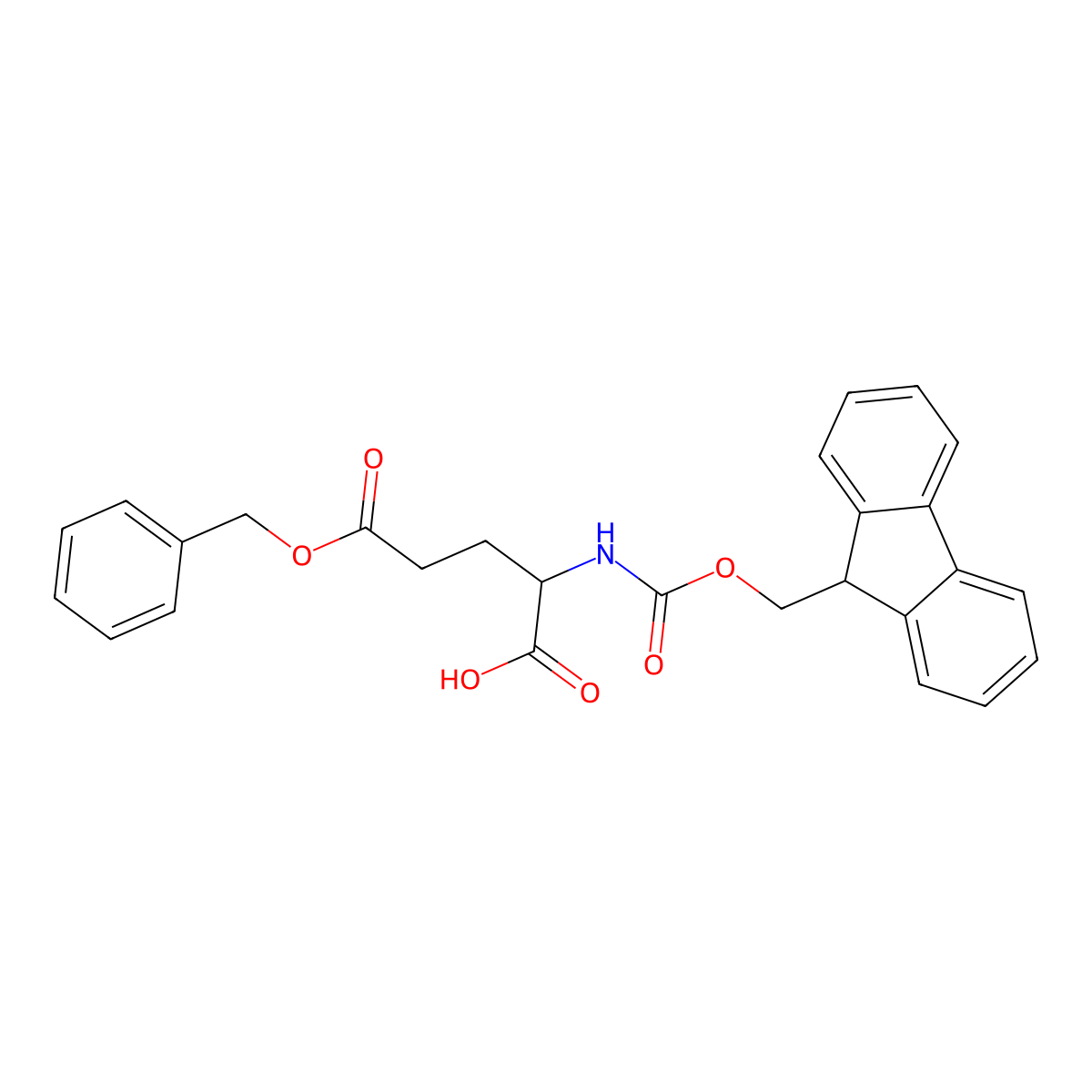 (2R)-2-(9H-fluoren-9-ylmethoxycarbonylamino)-5-oxo-5-phenylmethoxypentanoic acid molecular structure, CAS 1362858-86-3