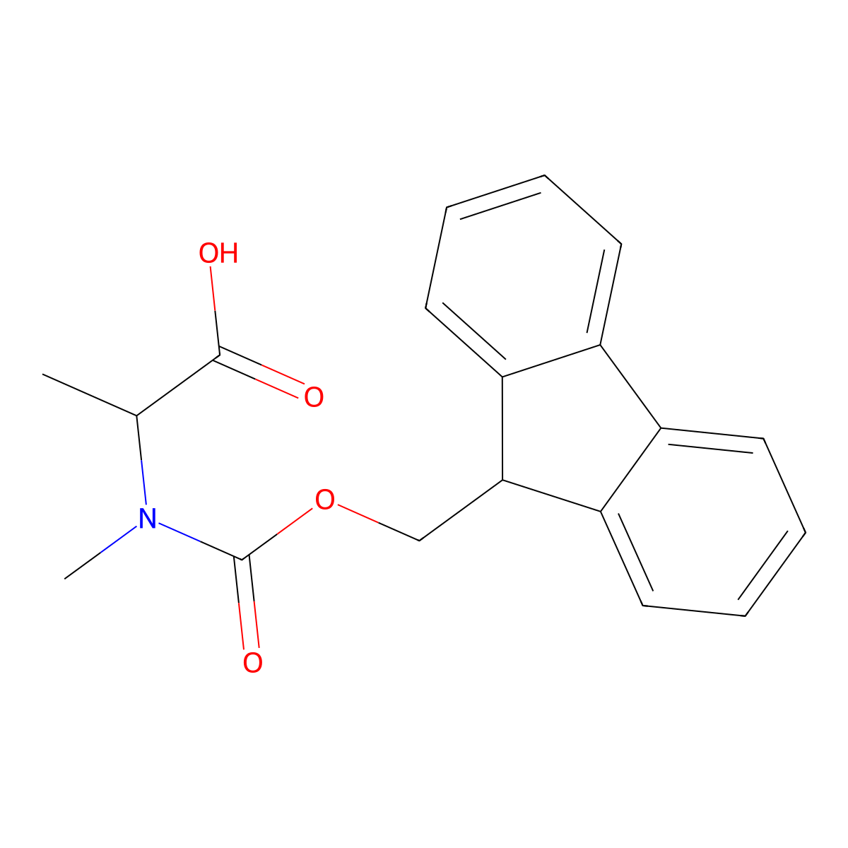 2-{[(9H-fluoren-9-ylmethoxy)carbonyl](methyl)amino}propanoic acid molecular structure, CAS 1362858-88-5
