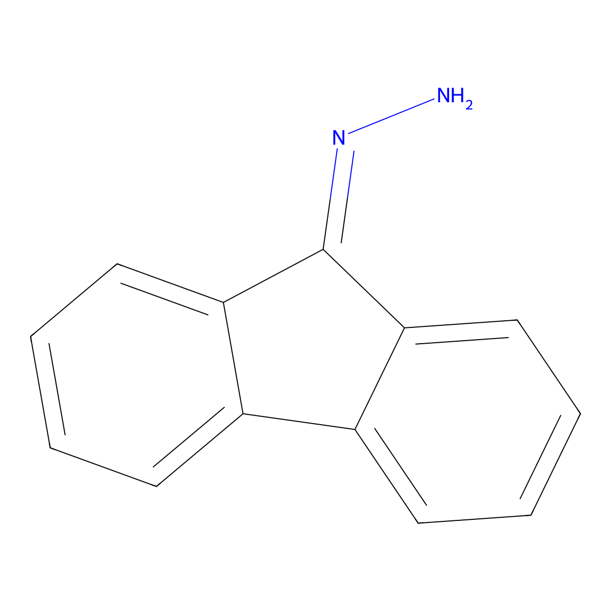 9-Fluorenone hydrazone molecular structure, CAS 13629-22-6