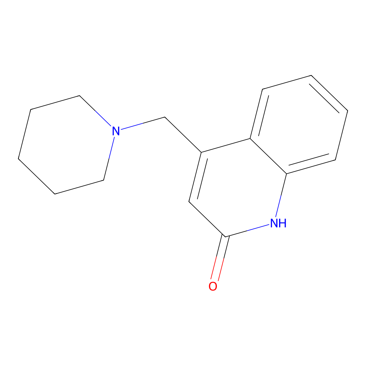 4-Piperidin-1-ylmethyl-1H-quinolin-2-one molecular structure, CAS 13629-28-2