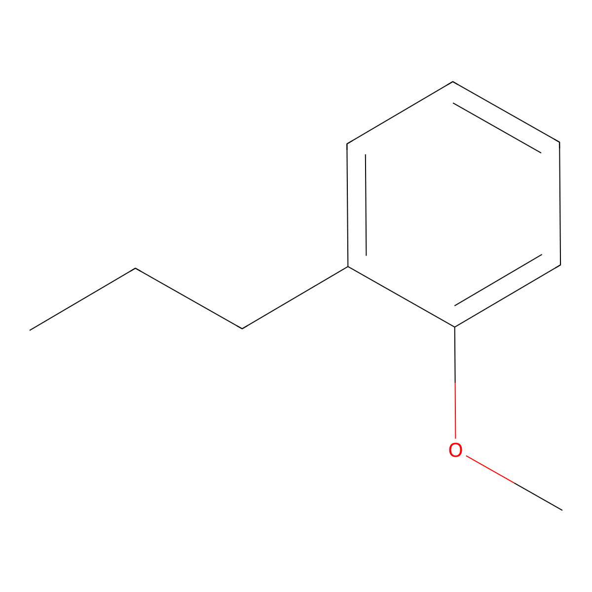 1-Methoxy-2-propylbenzene molecular structure, CAS 13629-73-7