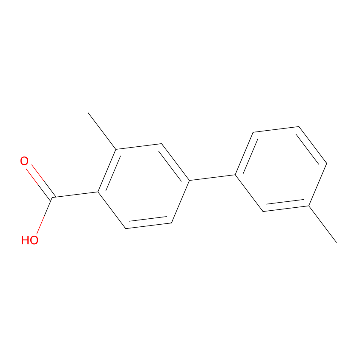 3,3'-Dimethyl[1,1'-biphenyl]-4-carboxylic acid molecular structure, CAS 13629-79-3