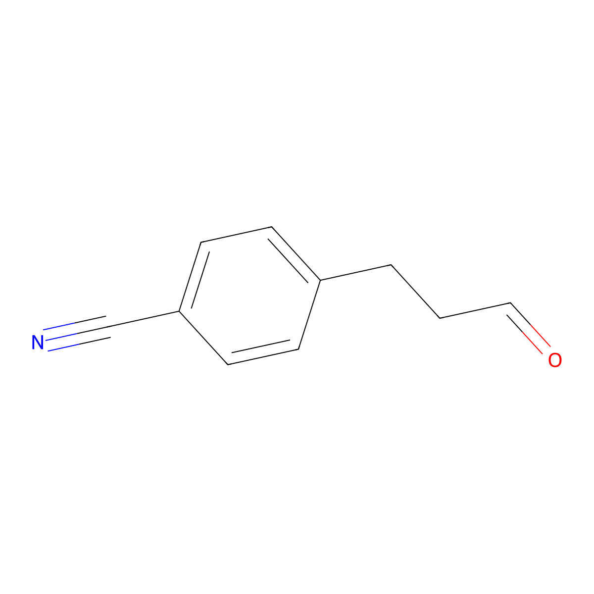 4-(3-Oxo-propyl)-benzonitrile molecular structure, CAS 136295-53-9