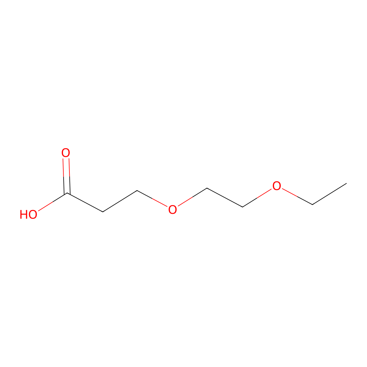 3-(2-Ethoxyethoxy)propanoic acid molecular structure, CAS 13630-55-2