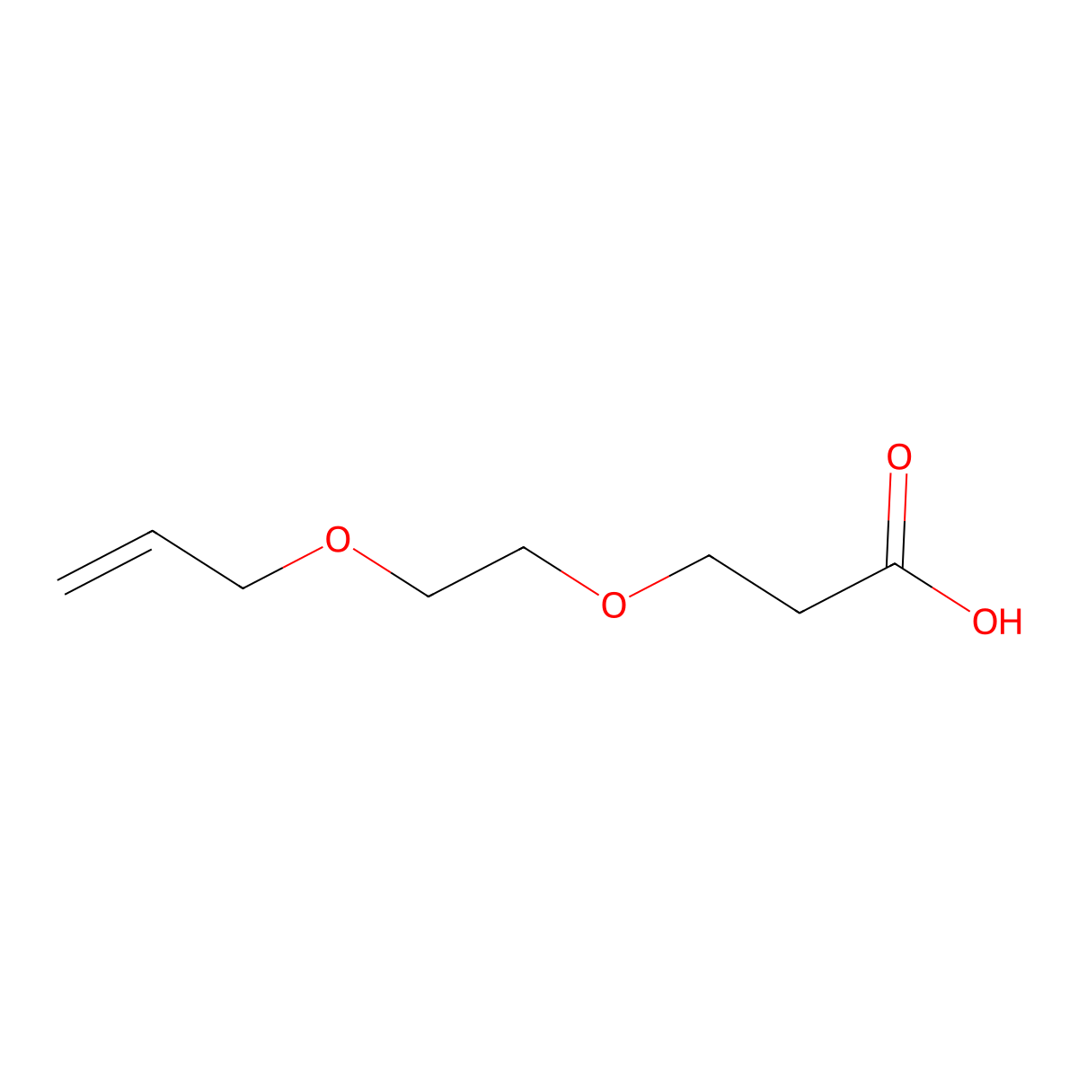3-[2-(2-Propen-1-yloxy)ethoxy]-propionic acid molecular structure, CAS 13630-56-3