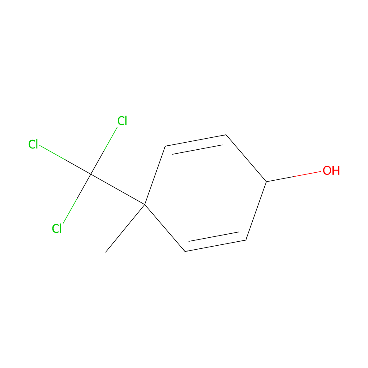 4-Methyl-4-(trichloromethyl)cyclohexa-2,5-dien-1-ol molecular structure, CAS 13630-61-0