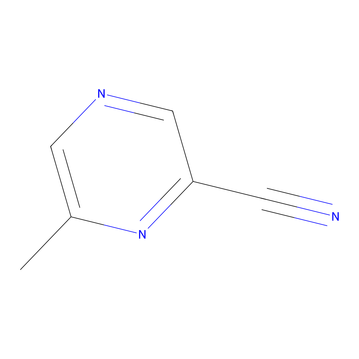 6-Methylpyrazine-2-carbonitrile molecular structure, CAS 136309-04-1