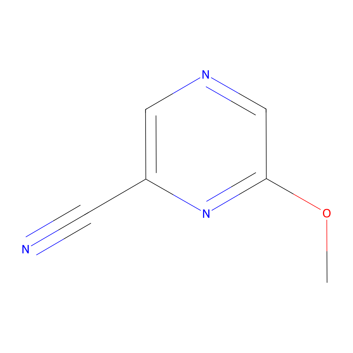 6-Methoxypyrazine-2-carbonitrile molecular structure, CAS 136309-07-4
