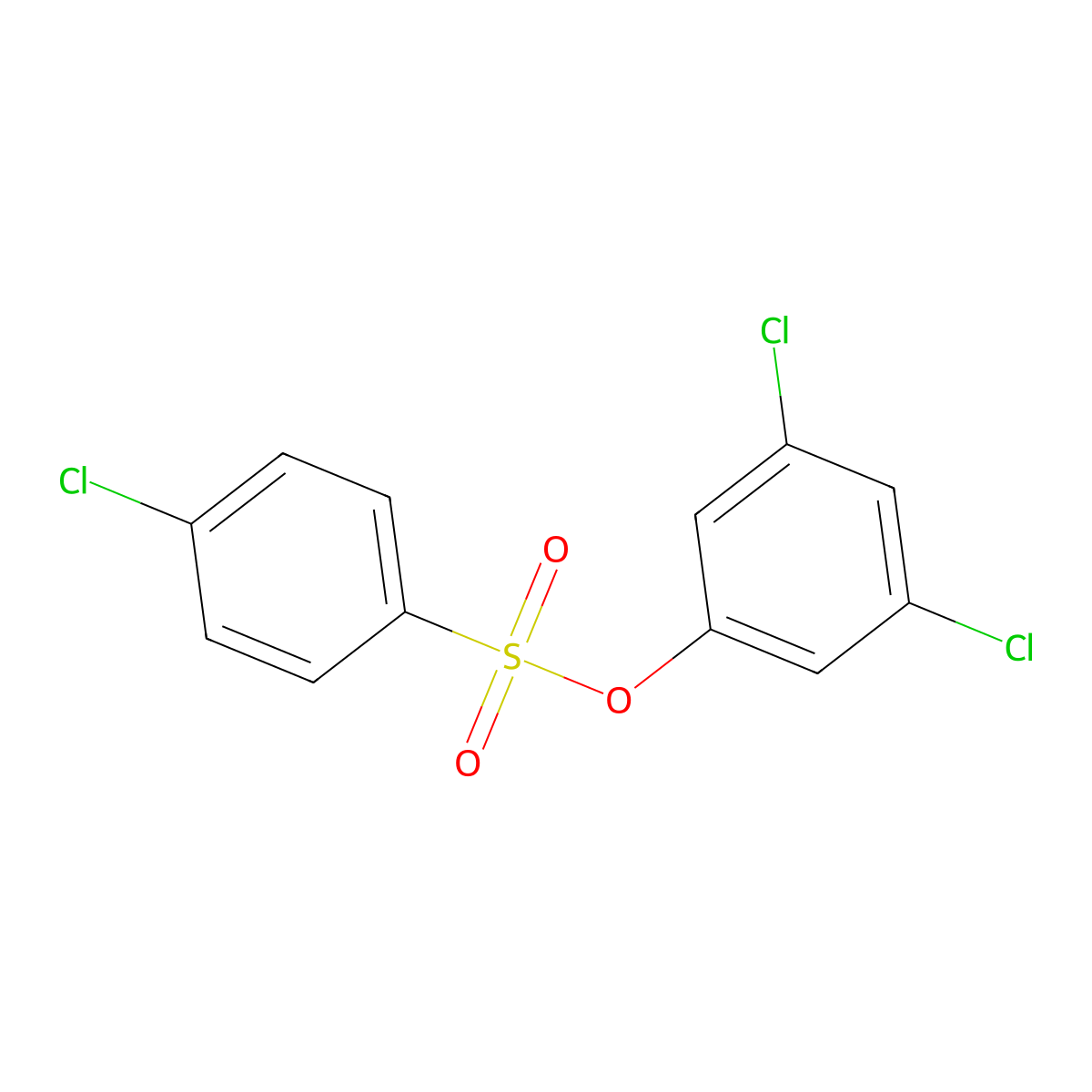 Benzenesulfonic acid, 4-chloro-, 3,5-dichlorophenyl ester molecular structure, CAS 13631-44-2