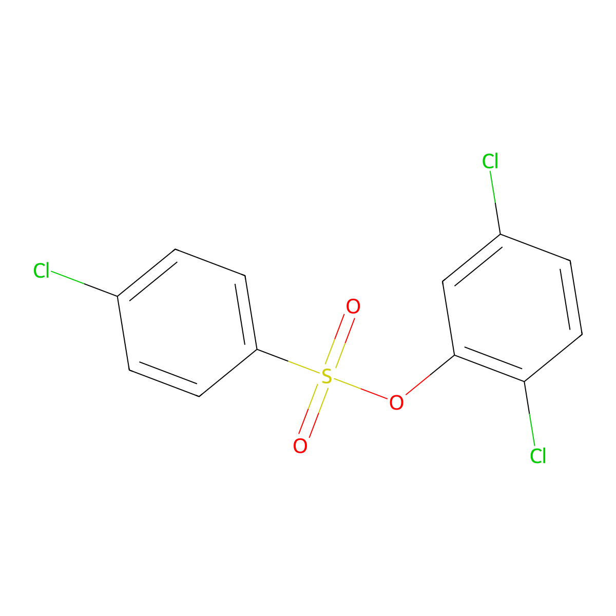 2,5-Dichlorophenyl 4-chlorobenzenesulfonate molecular structure, CAS 13631-57-7