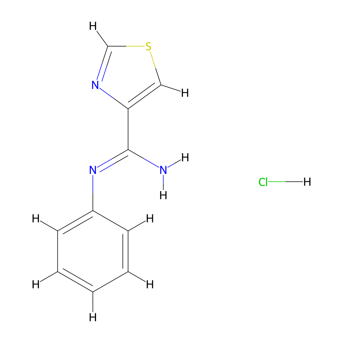 4-Thiazolecarboximidamide, N-phenyl-, hydrochloride (1:?) molecular structure, CAS 13631-64-6