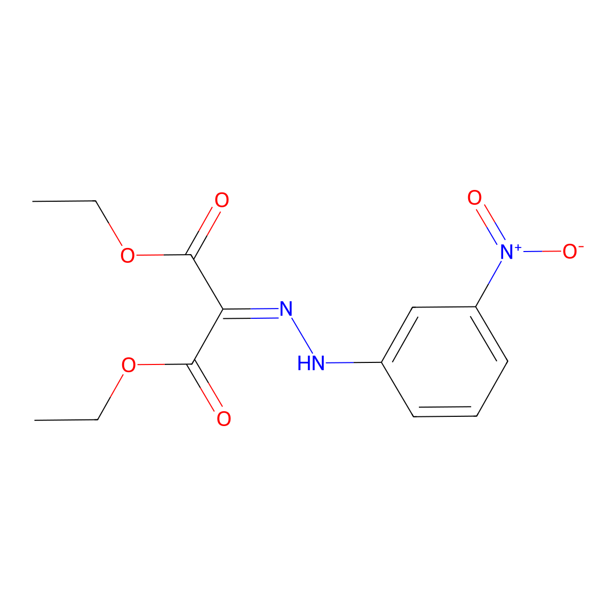 1,3-Diethyl 2-[2-(3-nitrophenyl)hydrazin-1-ylidene]propanedioate molecular structure, CAS 13631-94-2