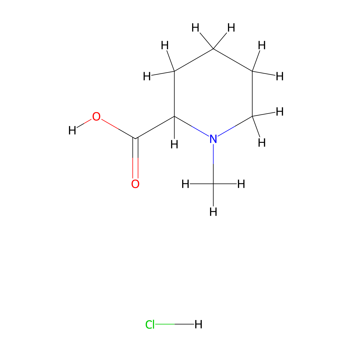 1-Methylpiperidine-2-carboxylic acid hydrochloride molecular structure, CAS 136312-85-1