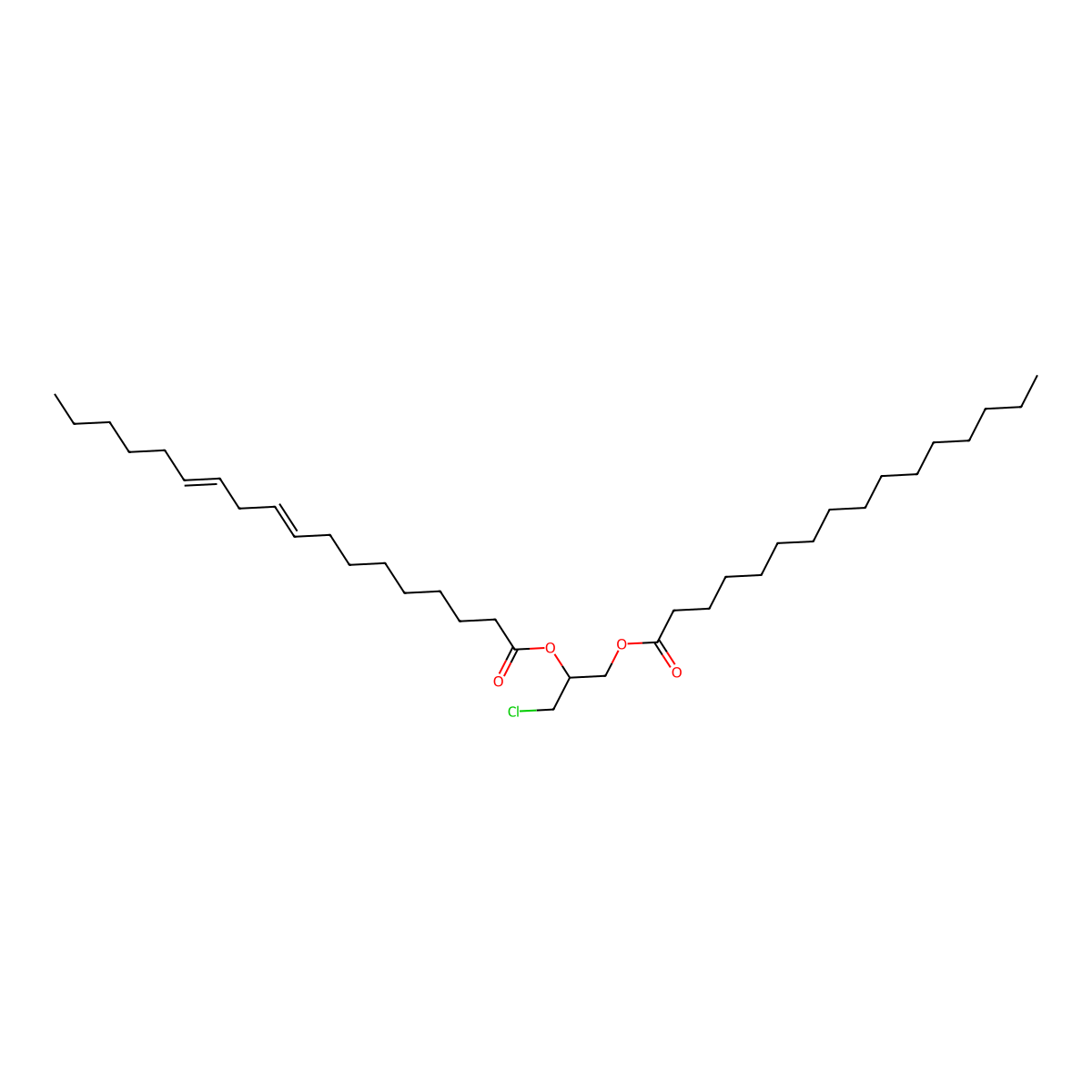 1-Palmitoyl-2-linoleoyl-3-chloropropanediol molecular structure, CAS 1363153-57-4