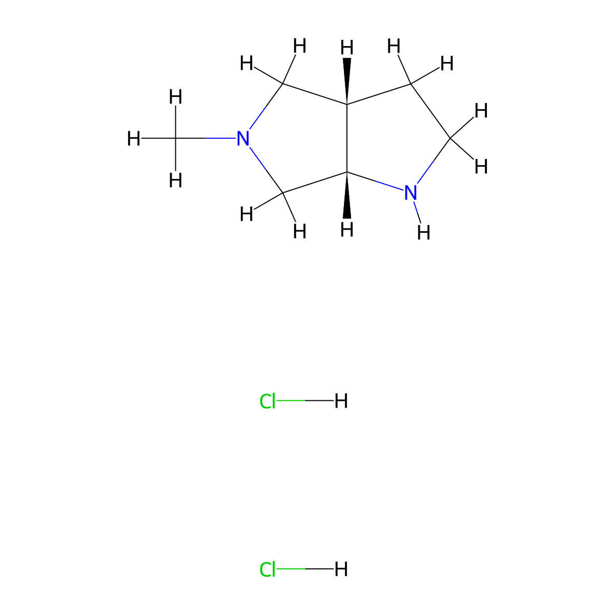 cis-5-Methyl-1H-hexahydropyrrolo[3,4-b]pyrrole Dihydrochloride molecular structure, CAS 1363166-00-0