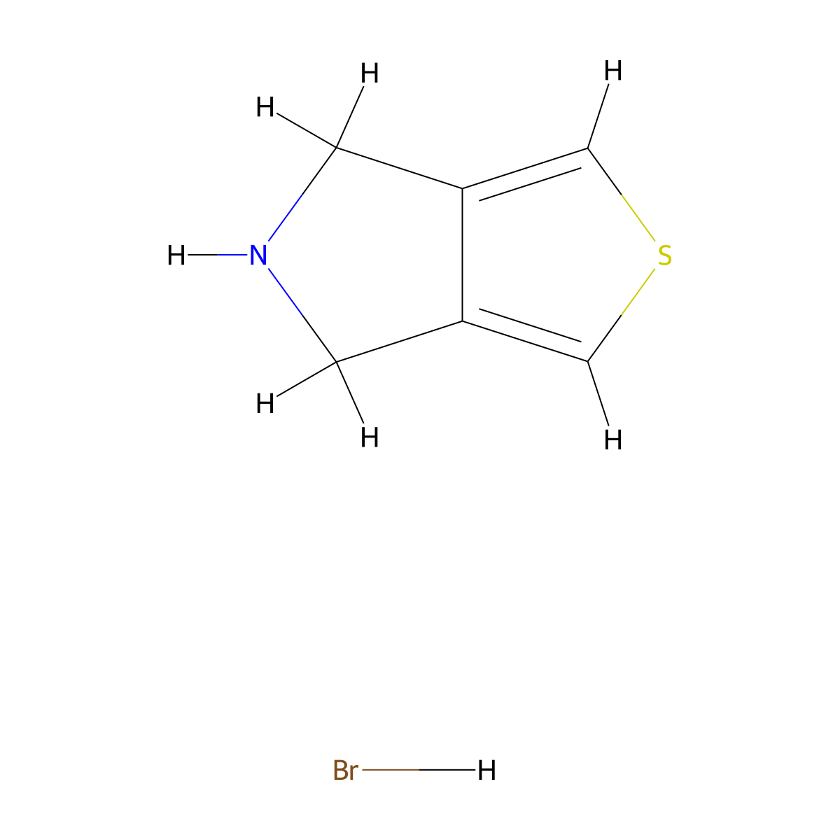 5,6-Dihydro-4H-thieno[3,4-c]pyrrole Hydrobromide molecular structure, CAS 1363166-04-4