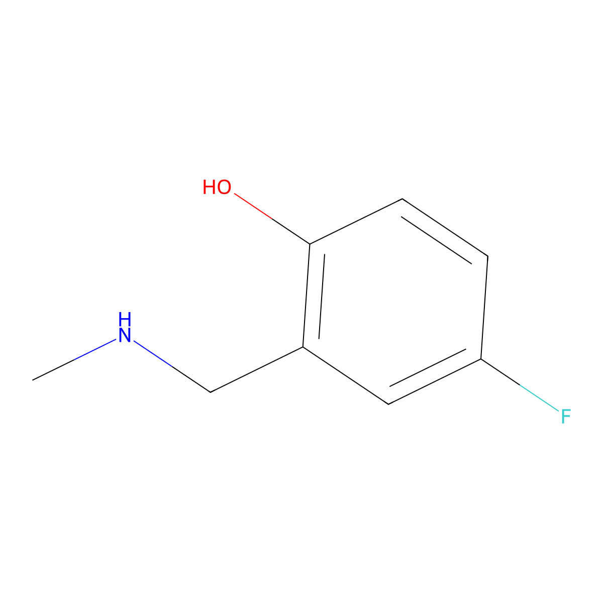 4-Fluoro-2-[(methylamino)methyl]phenol molecular structure, CAS 1363166-05-5