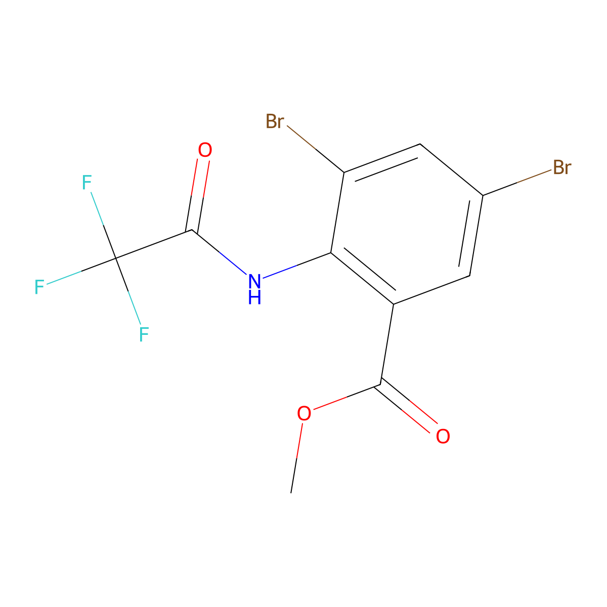 Methyl 3,5-Dibromo-2-(trifluoroacetamido)benzoate molecular structure, CAS 1363166-10-2