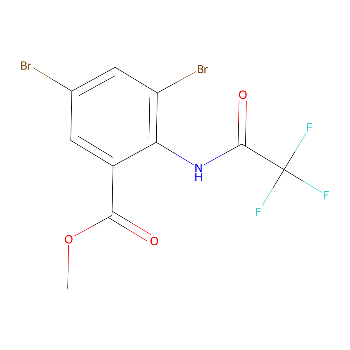 Methyl 3,5-Dibromo-2-(trifluoroacetamido)benzoate molecular structure, CAS 1363166-10-2