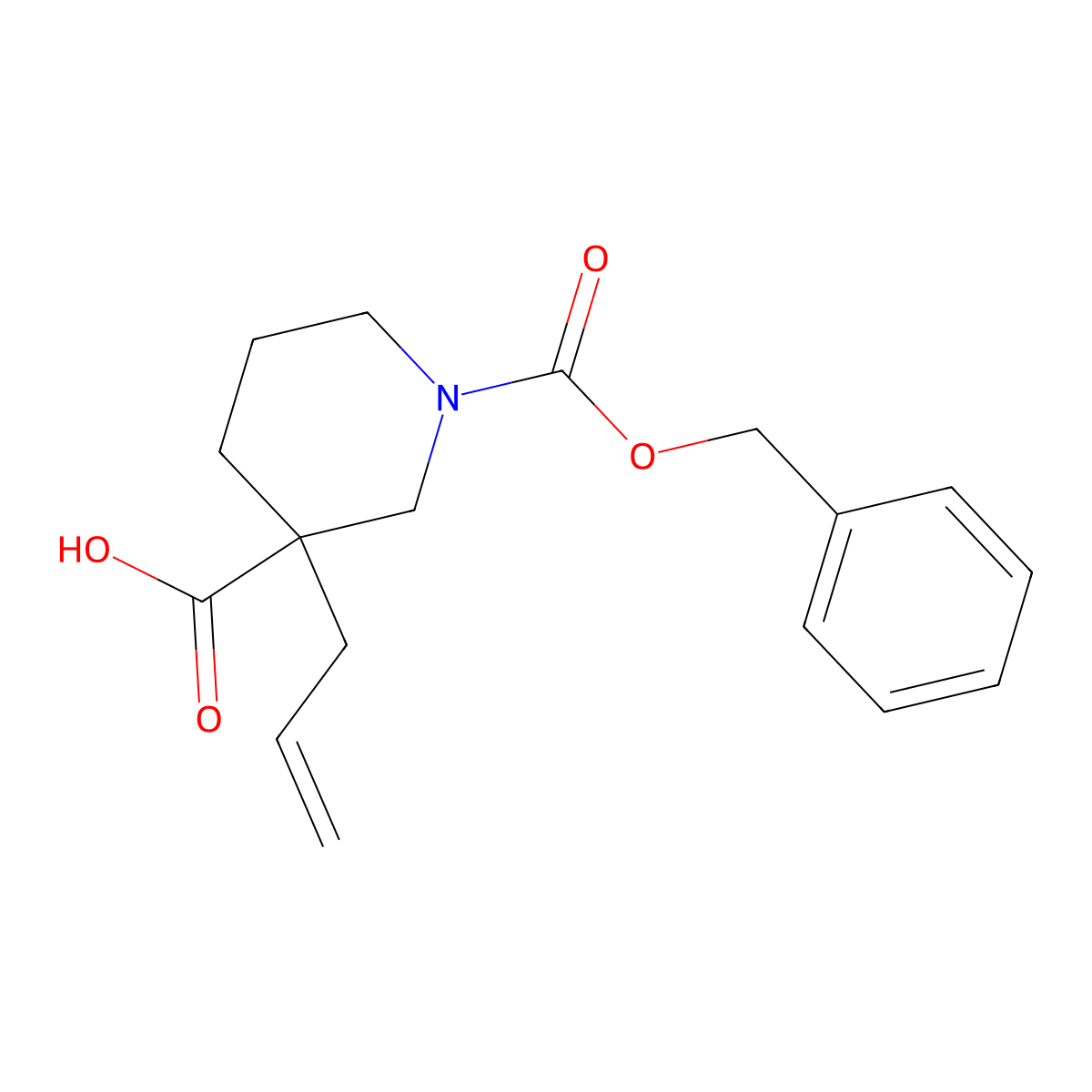 1-Cbz-3-allylpiperidine-3-carboxylic Acid molecular structure, CAS 1363166-12-4