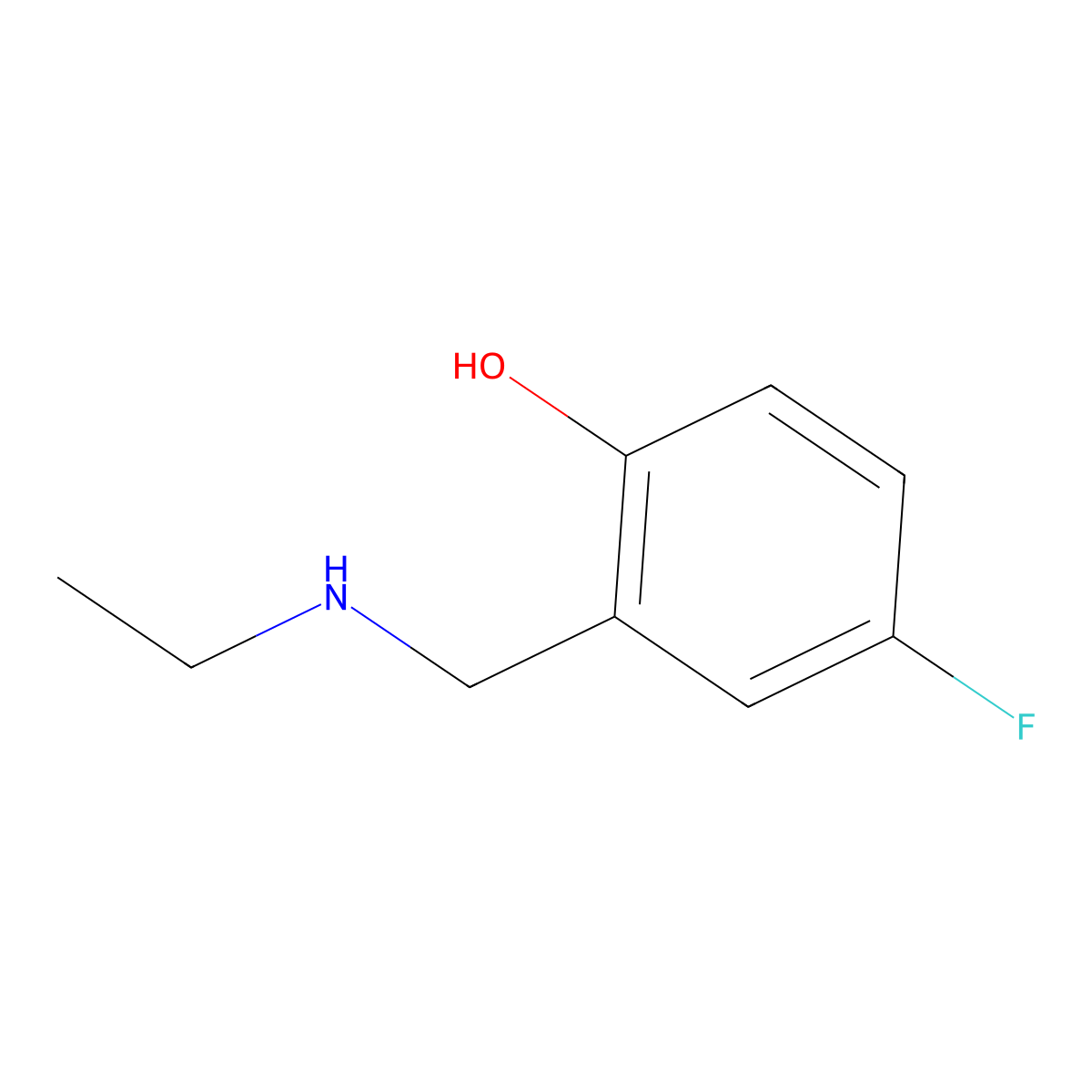 2-[(Ethylamino)methyl]-4-fluorophenol molecular structure, CAS 1363166-27-1