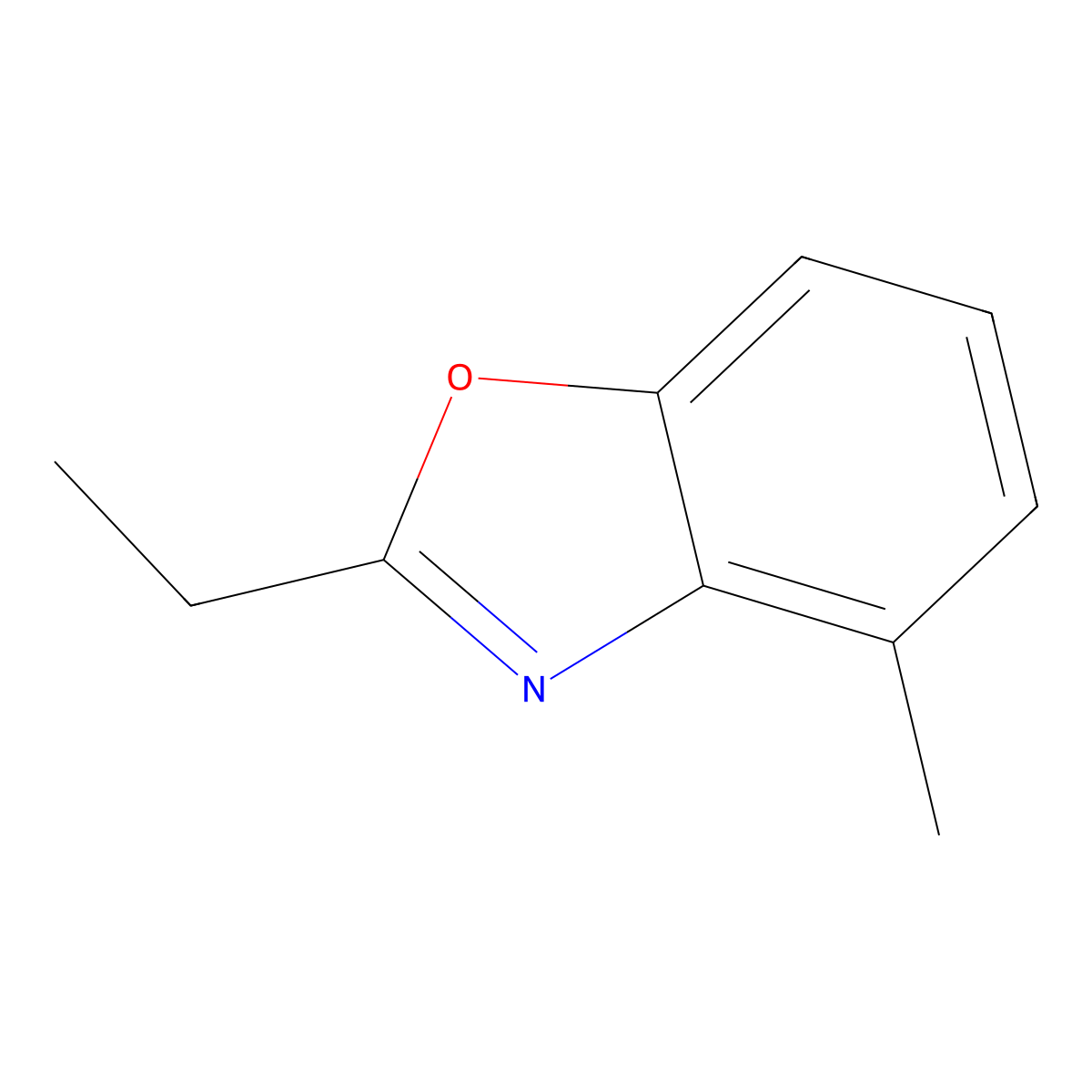 2-Ethyl-4-methylbenzoxazole molecular structure, CAS 1363166-40-8
