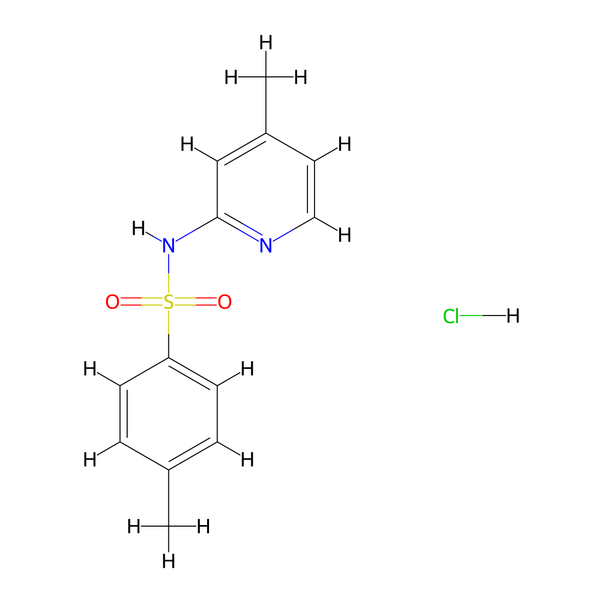 4-Methyl-N-(4-methyl-2-pyridyl)benzenesulfonamide Hydrochloride molecular structure, CAS 1363166-48-6