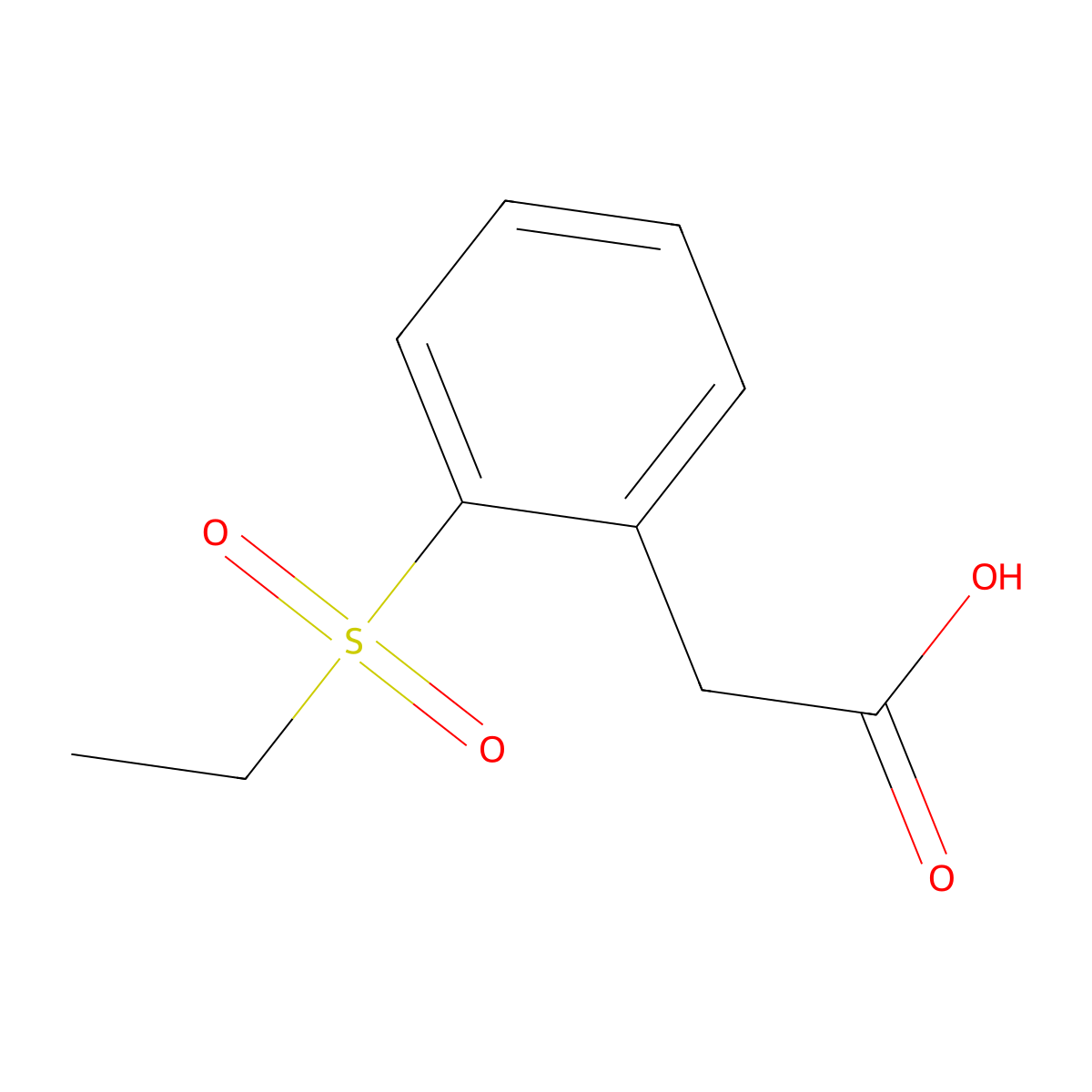2-(2-(Ethylsulfonyl)phenyl)acetic acid molecular structure, CAS 1363179-47-8