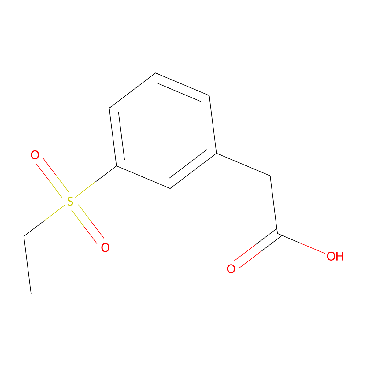 2-[3-(Ethanesulfonyl)phenyl]acetic acid molecular structure, CAS 1363179-55-8