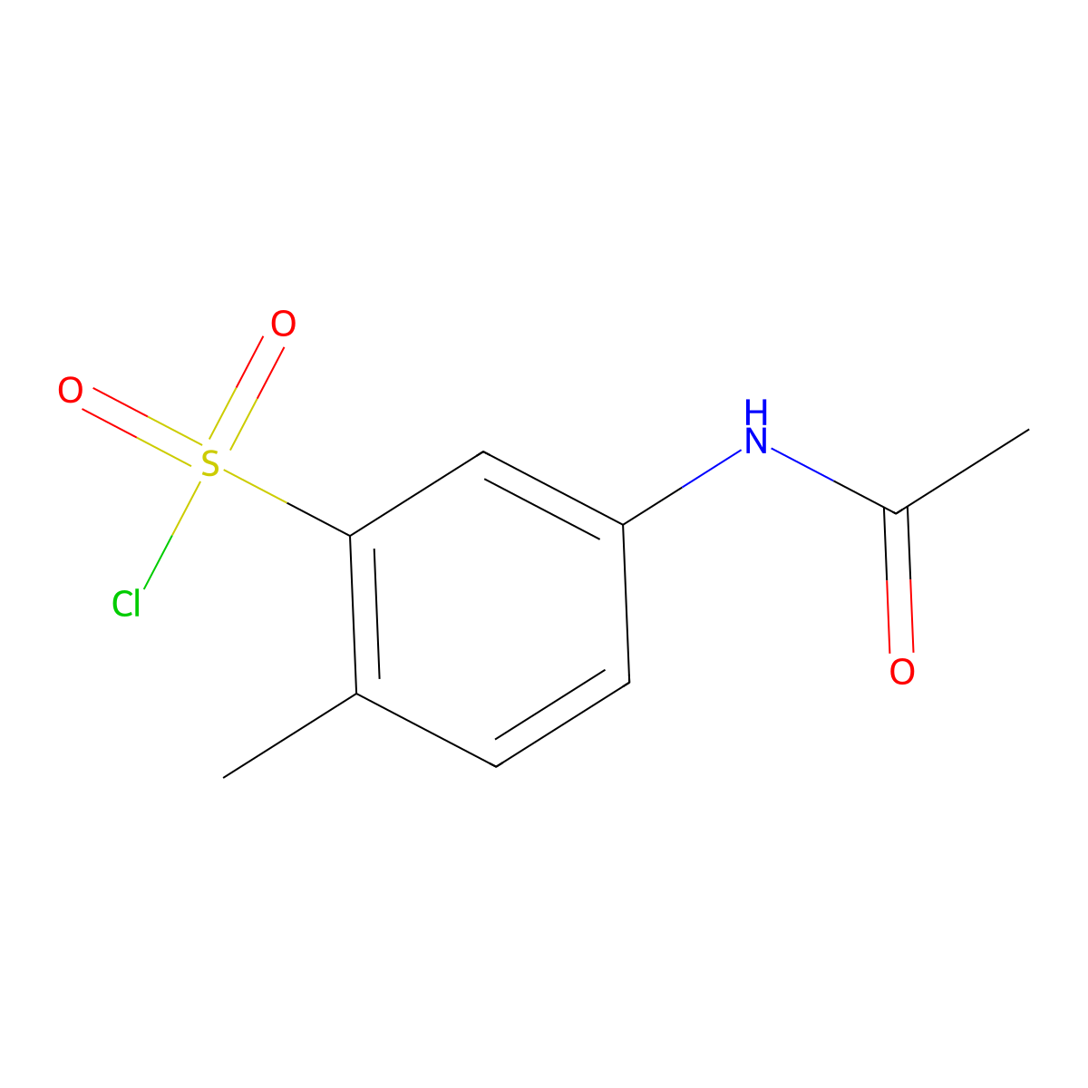 5-Acetamido-2-methylbenzenesulphonyl chloride molecular structure, CAS 13632-07-0