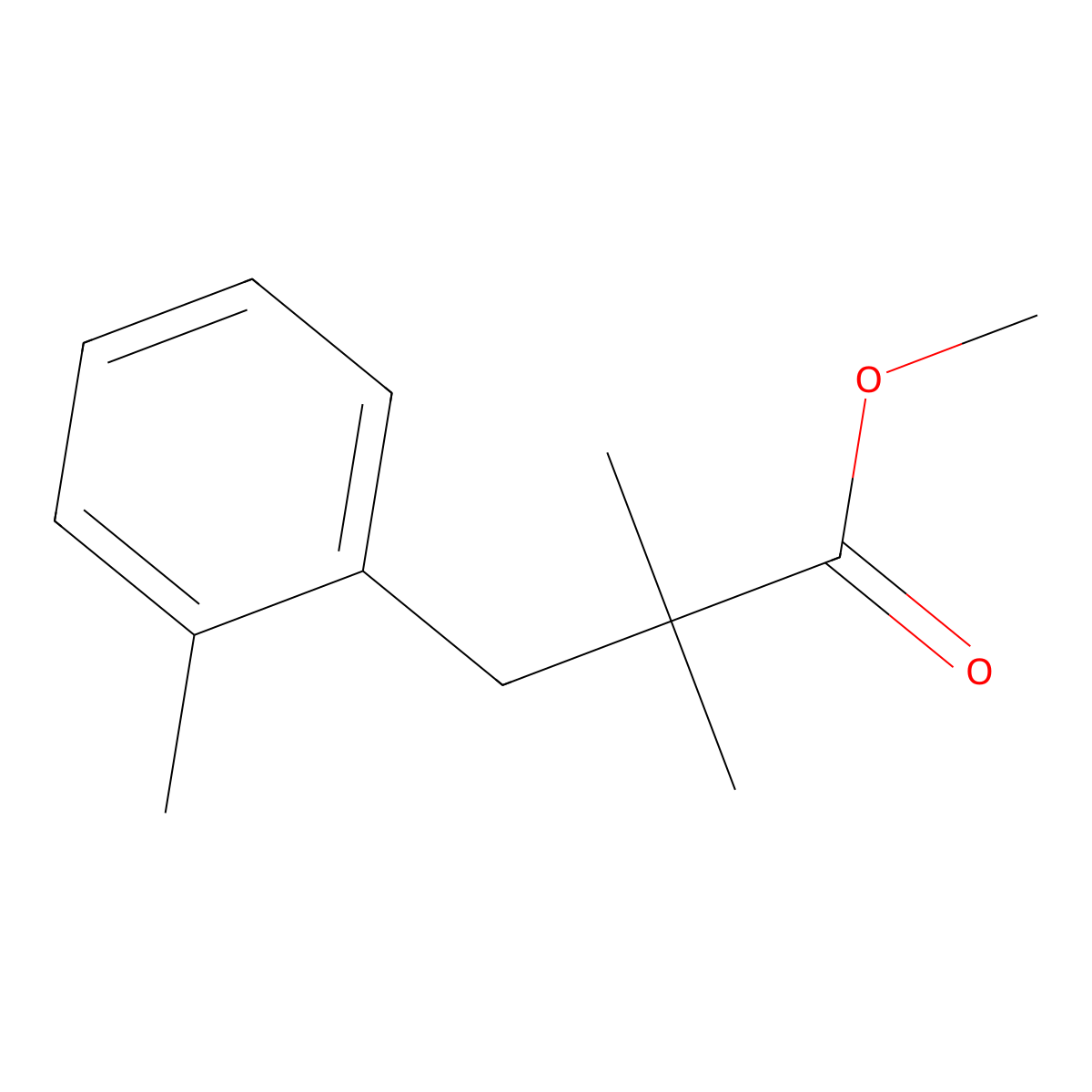 Methyl 2,2-dimethyl-3-(O-tolyl)propanoate molecular structure, CAS 1363210-14-3