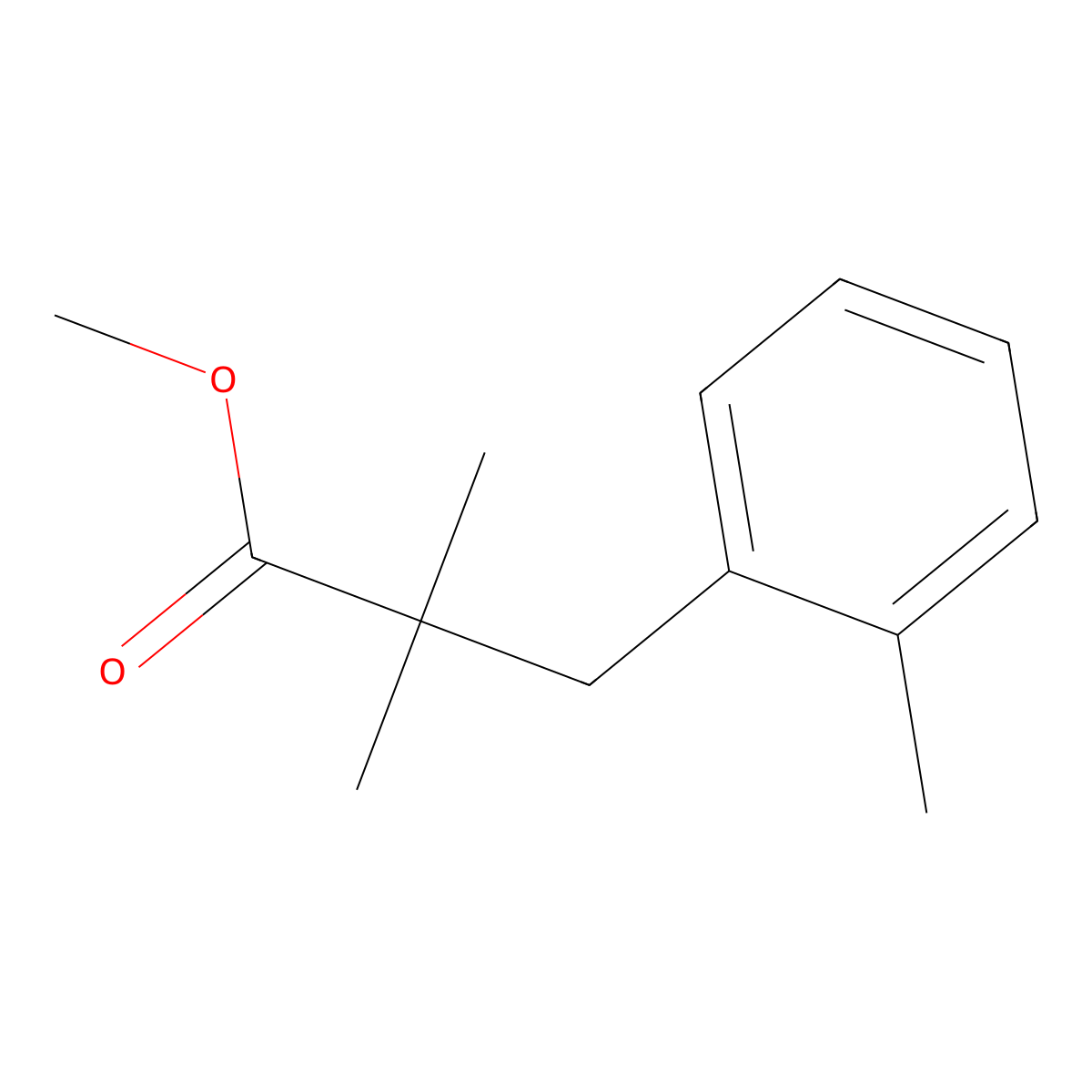 Methyl 2,2-dimethyl-3-(O-tolyl)propanoate molecular structure, CAS 1363210-14-3