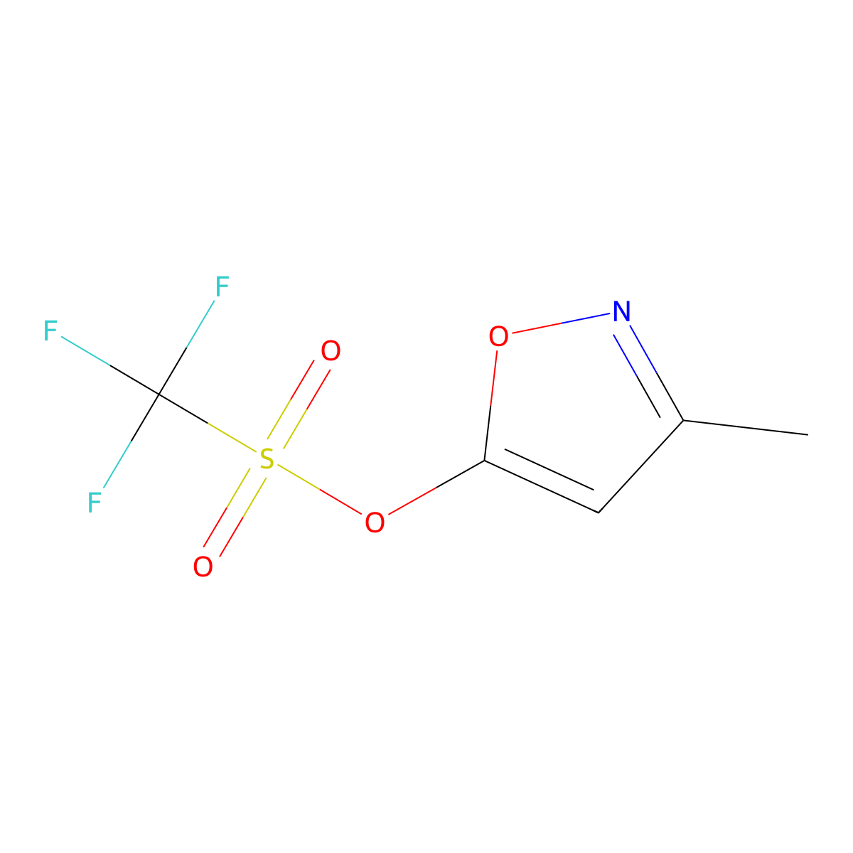 3-Methylisoxazol-5-YL trifluoromethanesulfonate molecular structure, CAS 1363210-15-4
